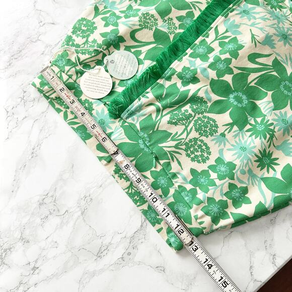 Spartina 449 Fringe Faux Wrap Skort Green Wildflowers Women’s Size XS NEW! - Picture 12 of 13